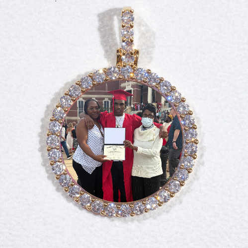 3D CIRCLE CUSTOM PICTURE PENDANT SMALL SIZE