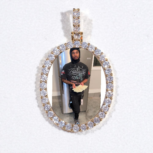 3D Oval Custom Picture Pendant