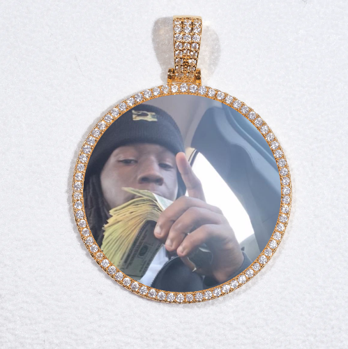 MEDIUM 3D CIRCLE CUSTOM PICTURE PENDANT