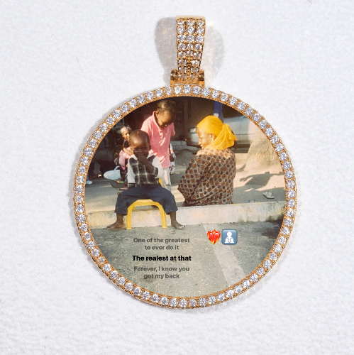 MEDIUM 3D CIRCLE CUSTOM PICTURE PENDANT