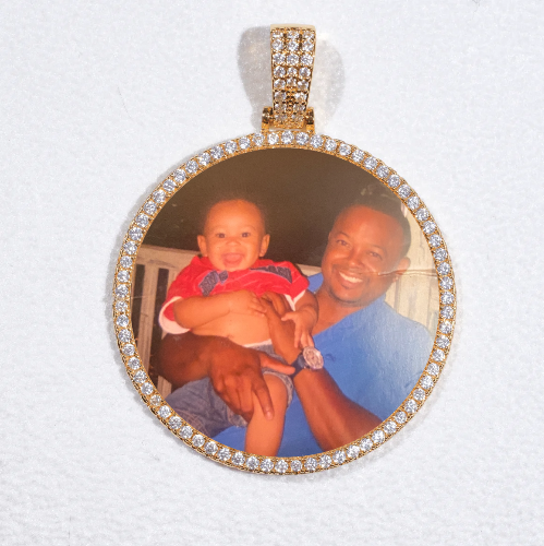 MEDIUM 3D CIRCLE CUSTOM PICTURE PENDANT