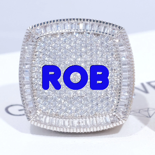CUSTOM LETTER 3D ICED RING
