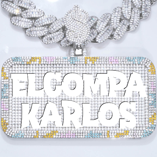 CUSTOM LETTER NECKLACE 3D COLORFUL SQUARE