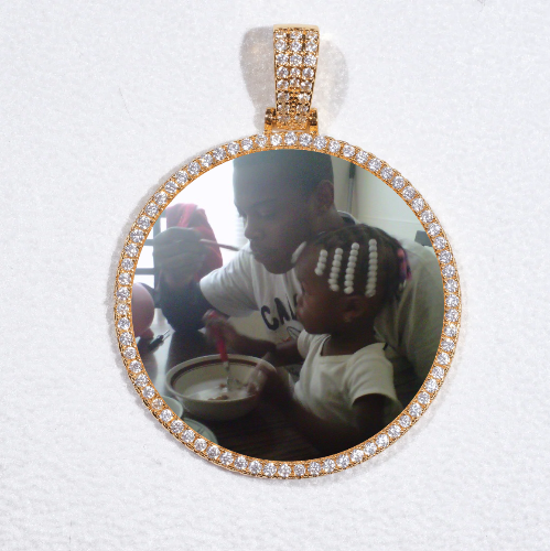 MEDIUM 3D CIRCLE CUSTOM PICTURE PENDANT