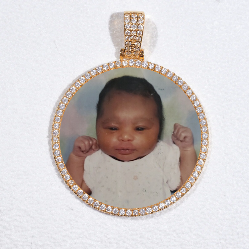 MEDIUM 3D CIRCLE CUSTOM PICTURE PENDANT