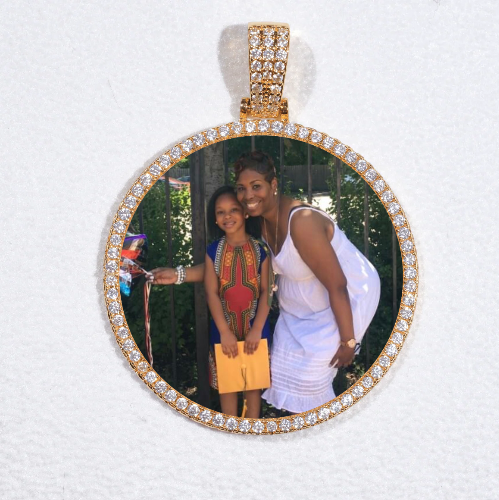 MEDIUM 3D CIRCLE CUSTOM PICTURE PENDANT