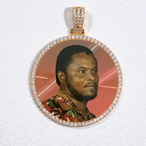 MEDIUM 3D CIRCLE CUSTOM PICTURE PENDANT