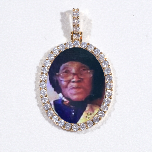 3D Oval Custom Picture Pendant