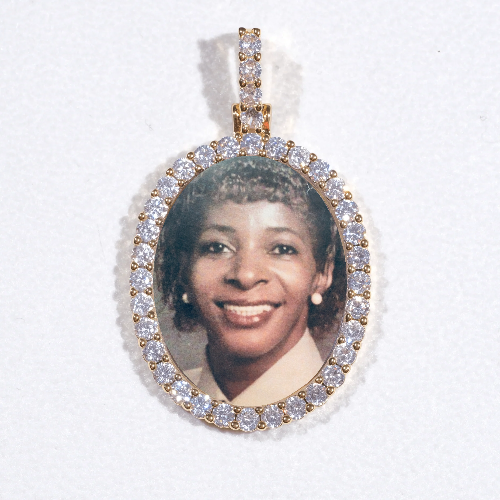 3D Oval Custom Picture Pendant