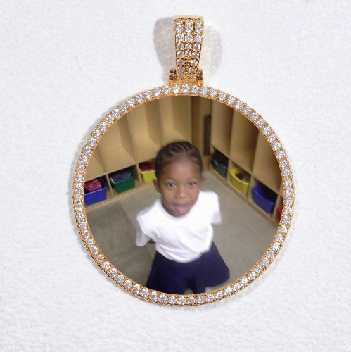 MEDIUM 3D CIRCLE CUSTOM PICTURE PENDANT