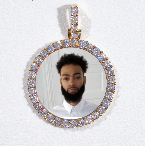 3D CIRCLE CUSTOM PICTURE PENDANT SMALL SIZE