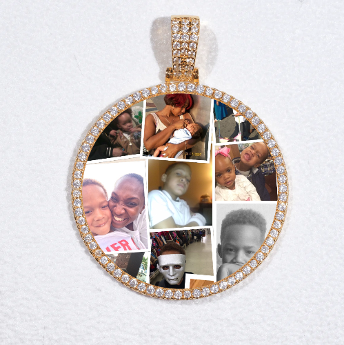 MEDIUM 3D CIRCLE CUSTOM PICTURE PENDANT