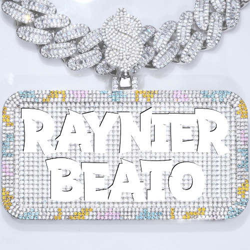 CUSTOM LETTER NECKLACE 3D COLORFUL SQUARE