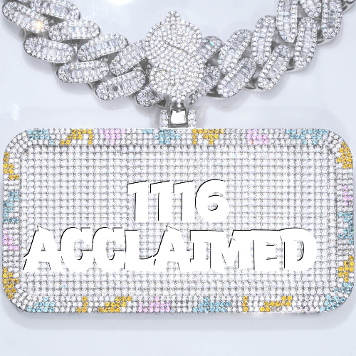 CUSTOM LETTER NECKLACE 3D COLORFUL SQUARE