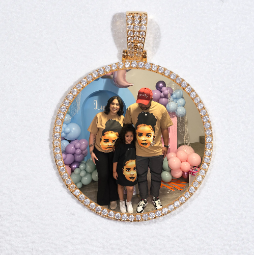 MEDIUM 3D CIRCLE CUSTOM PICTURE PENDANT