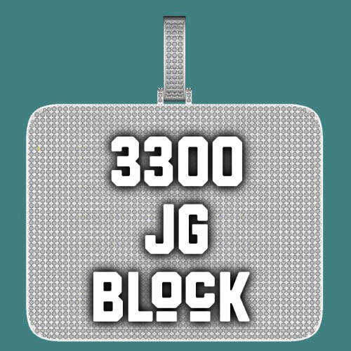 CUSTOM LETTER NECKLACE 3D BIG SQUARE