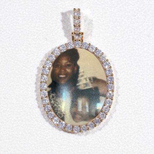 3D Oval Custom Picture Pendant