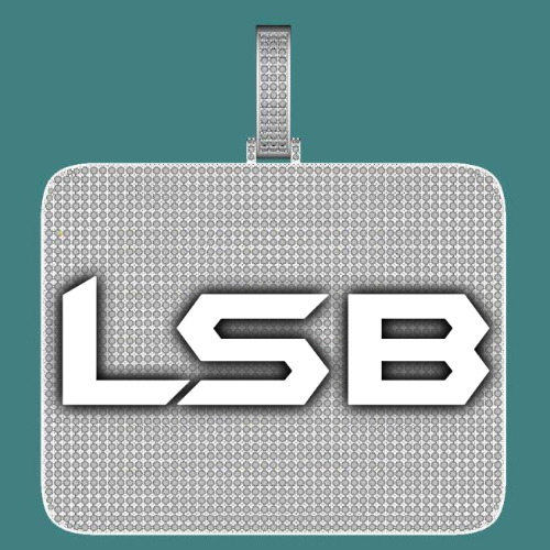 CUSTOM LETTER NECKLACE 3D BIG SQUARE