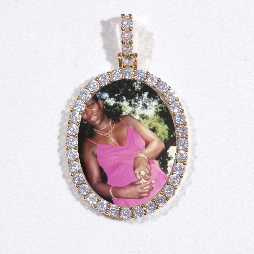 3D Oval Custom Picture Pendant