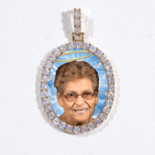 3D Oval Custom Picture Pendant