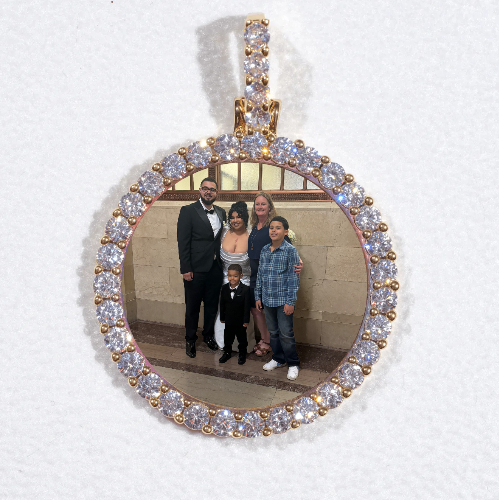 3D CIRCLE CUSTOM PICTURE PENDANT SMALL SIZE
