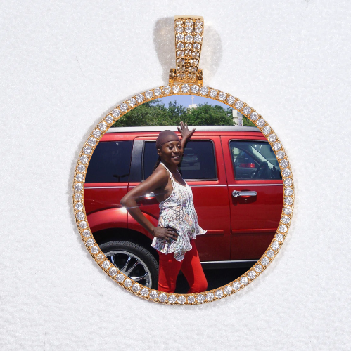 MEDIUM 3D CIRCLE CUSTOM PICTURE PENDANT