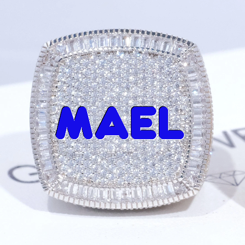 CUSTOM LETTER 3D ICED RING