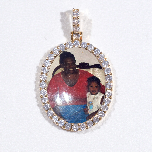 3D Oval Custom Picture Pendant
