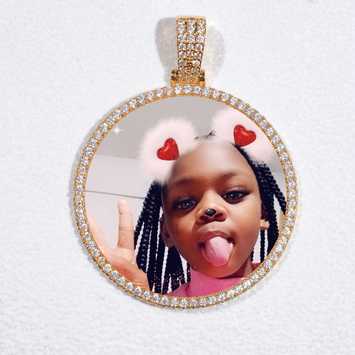 MEDIUM 3D CIRCLE CUSTOM PICTURE PENDANT