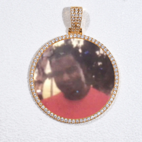 MEDIUM 3D CIRCLE CUSTOM PICTURE PENDANT