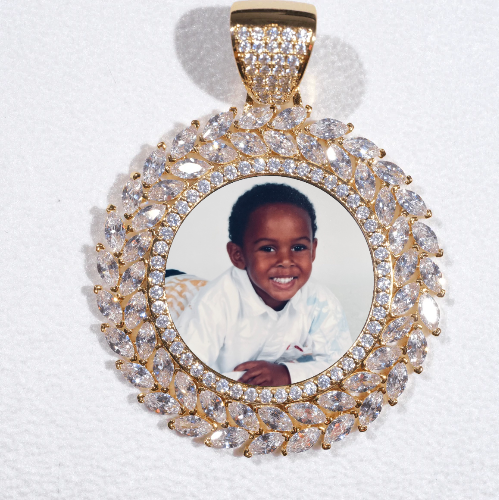 Large 3D Wheat Ear Custom Picture Pendant