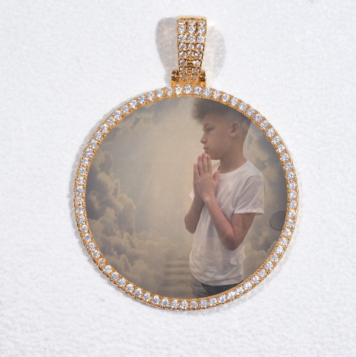 MEDIUM 3D CIRCLE CUSTOM PICTURE PENDANT