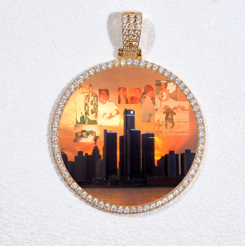 MEDIUM 3D CIRCLE CUSTOM PICTURE PENDANT