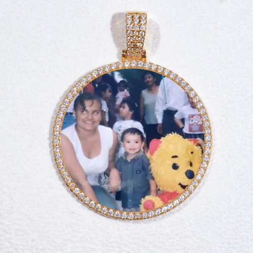 MEDIUM 3D CIRCLE CUSTOM PICTURE PENDANT