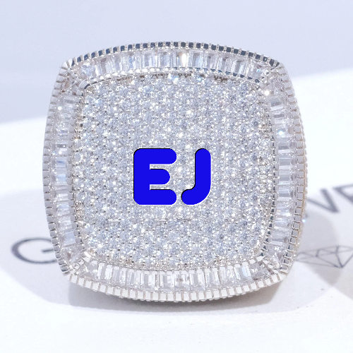 CUSTOM LETTER 3D ICED RING