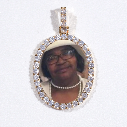 3D Oval Custom Picture Pendant