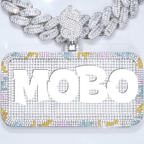 CUSTOM LETTER NECKLACE 3D COLORFUL SQUARE