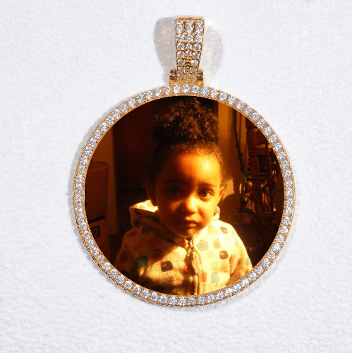 MEDIUM 3D CIRCLE CUSTOM PICTURE PENDANT