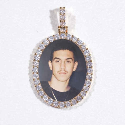 3D Oval Custom Picture Pendant