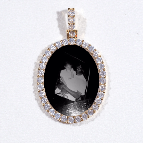 3D Oval Custom Picture Pendant