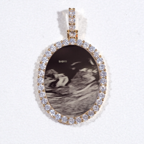 3D Oval Custom Picture Pendant