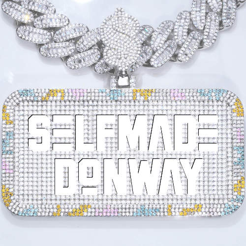 CUSTOM LETTER NECKLACE 3D COLORFUL SQUARE