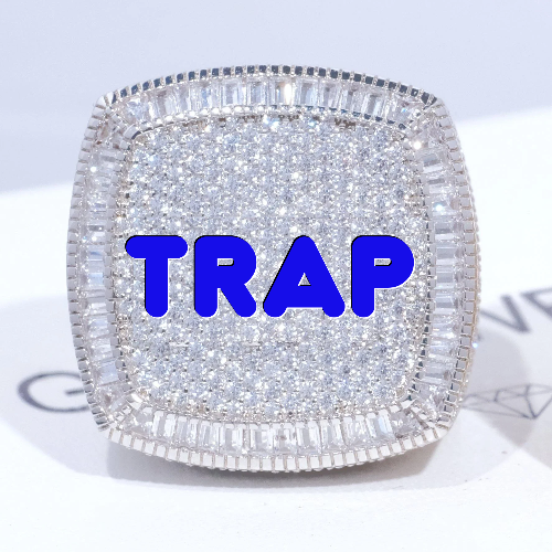 CUSTOM LETTER 3D ICED RING