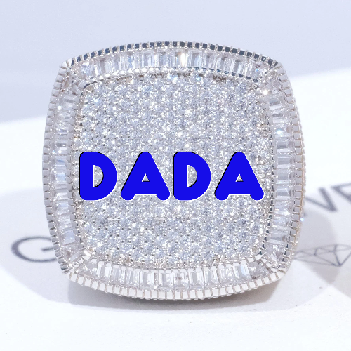 CUSTOM LETTER 3D ICED RING