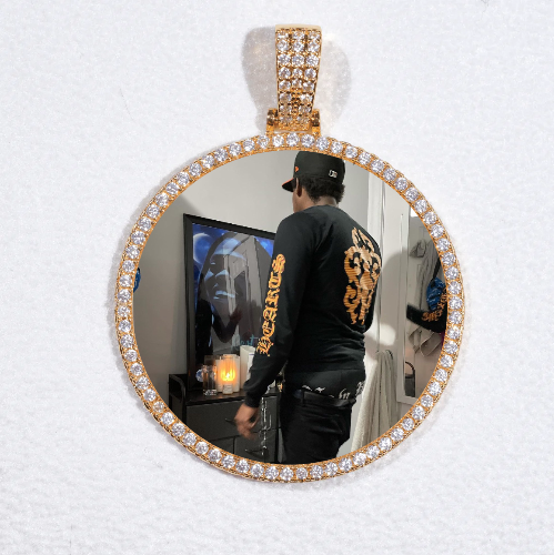 MEDIUM 3D CIRCLE CUSTOM PICTURE PENDANT