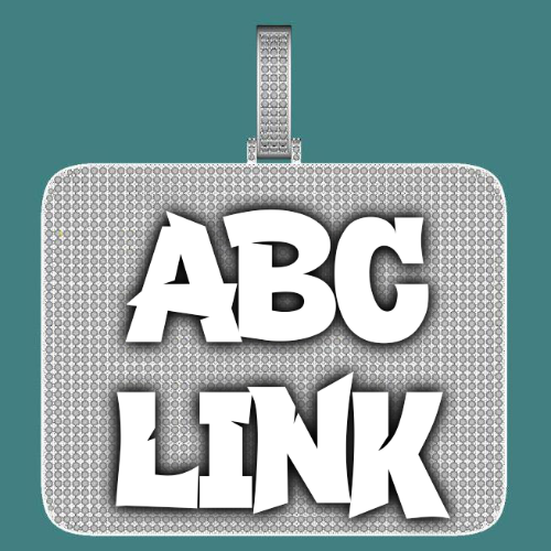 CUSTOM LETTER NECKLACE 3D BIG SQUARE