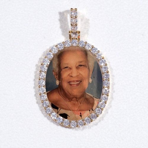 3D Oval Custom Picture Pendant