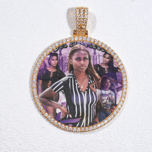 MEDIUM 3D CIRCLE CUSTOM PICTURE PENDANT