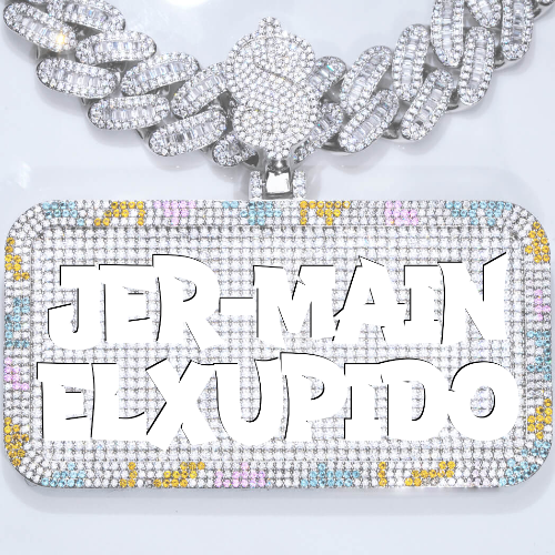 CUSTOM LETTER NECKLACE 3D COLORFUL SQUARE
