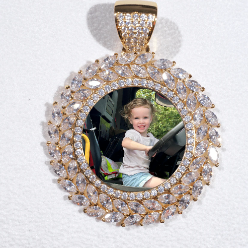 Large 3D Wheat Ear Custom Picture Pendant